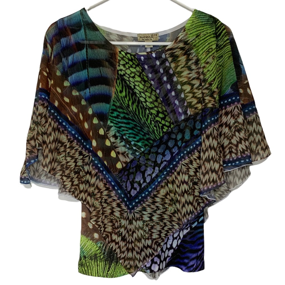 One World Tank Top & Poncho Set NWT